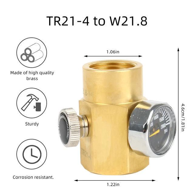 CO2 Adapter Für Sodamaschinen - TR21-4 Auf CGA320 Gewinde Konverter