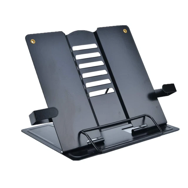 Desk Book Stand Document Holder Heavy Duty Metal Reading Stand Black ...