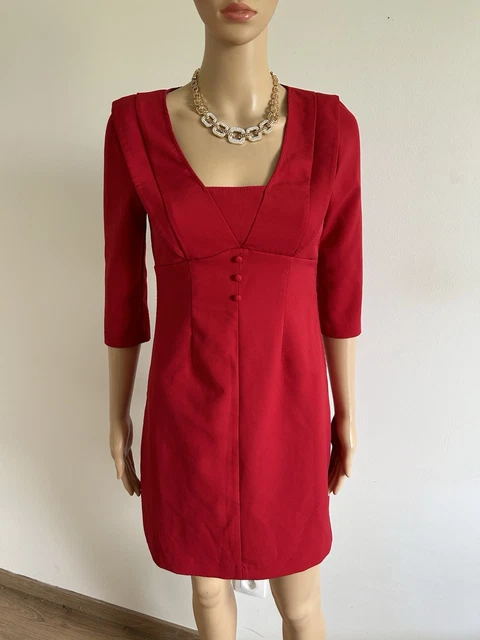 Robe Cocktail Bustier Courte Gemma Gabriel Rouge Taille 36 - Neuf Sans étiquettes