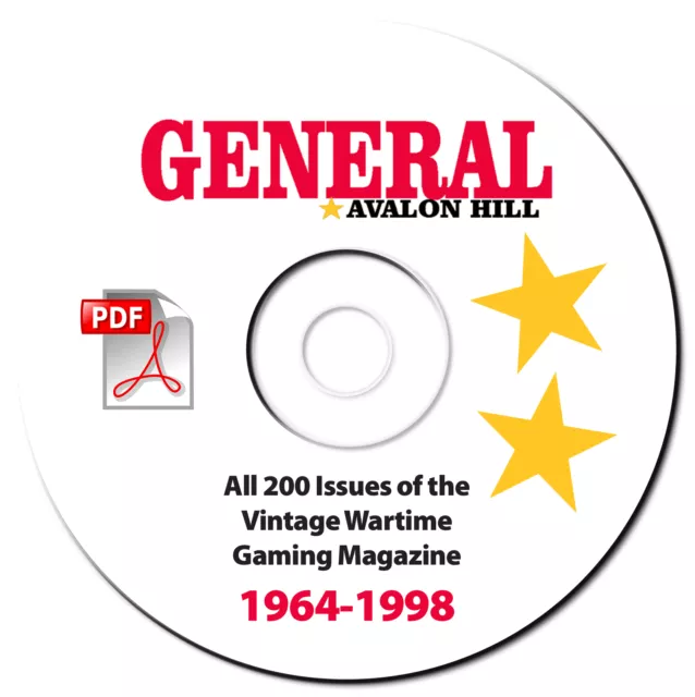 General Magazine-Avalon Hill-ALL 200 Vintage Issues-War Board Game-Gaming-on DVD