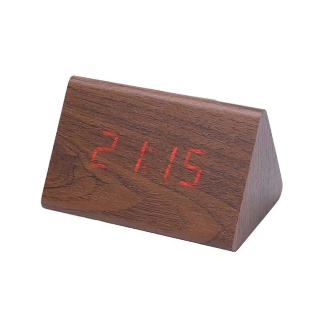 Sveglia digitale LCD pieghevole con retroilluminazione, orologio da tavolo digitale, visualizzazione giorno, data e temperatura, argento | Leroy Merlin