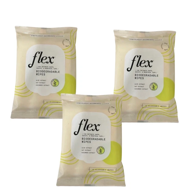 Lote flexible de 3 toallitas a base de plantas biodegradables 12 toallitas lavables por paquete