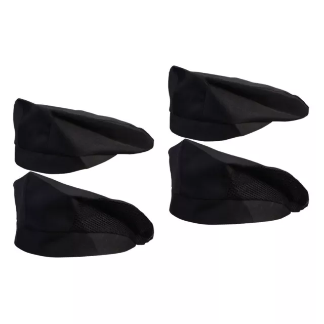 4 pcs Restaurant Waiter Beret Kitchen Working Creative Chef Hat Comfortable