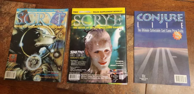 SCRYE Magazine #6, 5.1, Conjure Lite #1 LOT OF 3 CCG Price Guides MTG Star Trek