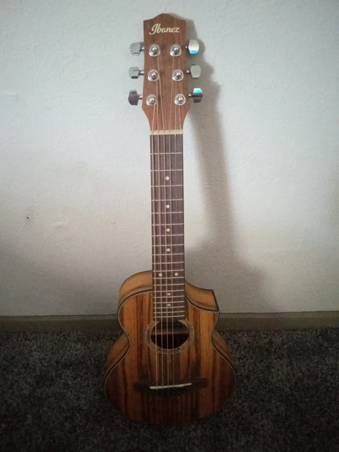 Ibanez Model EWP14OPN Exotic Wood Ovangkol Piccolo Small Acoustic Guitar-Used