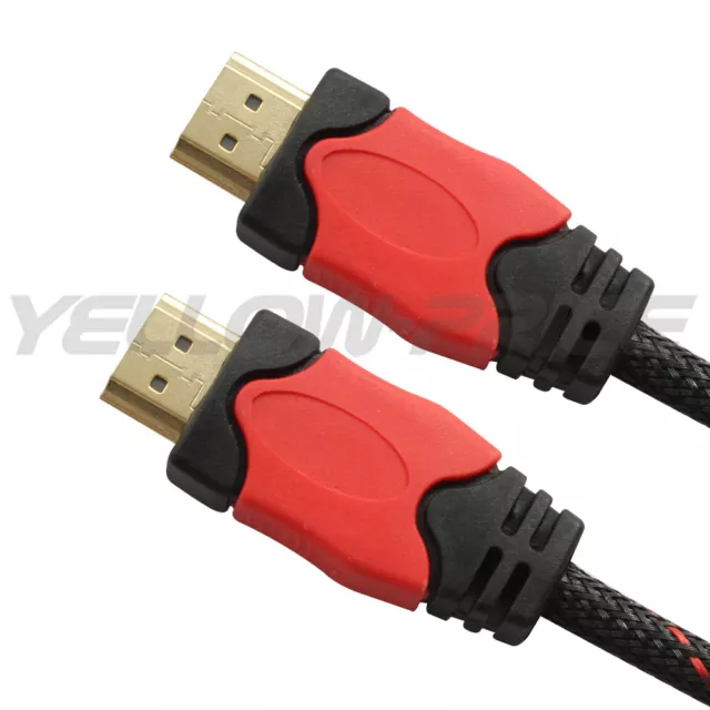 Braided Ultra HD HDMI Cable v1.4 High Speed + Ethernet LCD HDTV 1080p 4K 3D GOLD