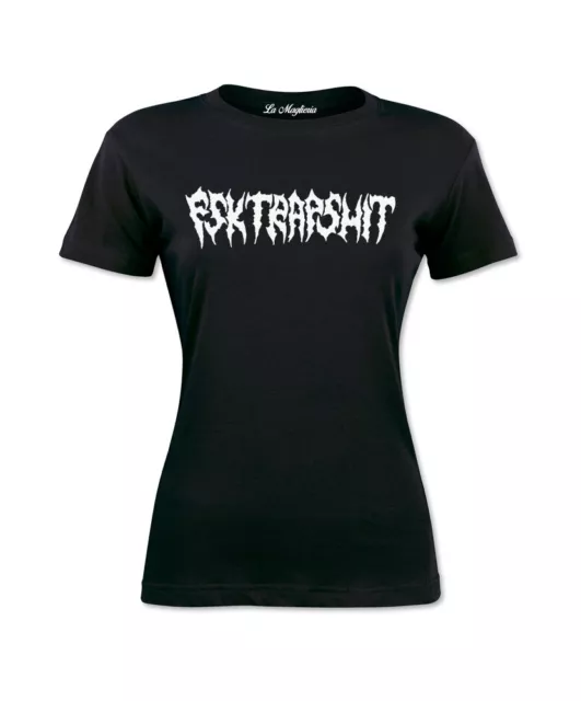 Maglietta Donna FSK SATELLITE trapshit trap music maglia bianca nera t-shirt