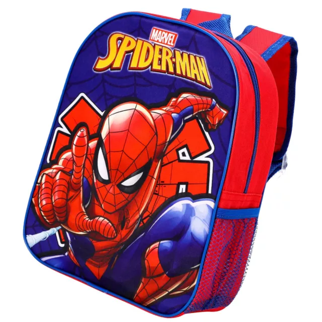 Enfants Marvel Spiderman Rentrée Scolaire Backpack Sac à Dos Livre Lunch Sac