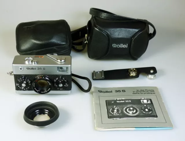 Rollei 35 S mit Sonnar 2,8/40 incl. Taschen, Zubehör und Anleitung