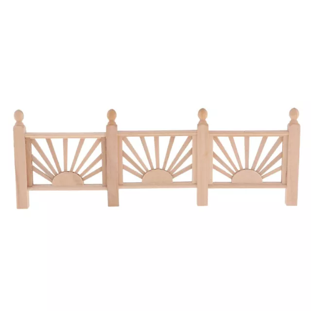 Dollhouse 1:12 Scale Miniature Fence Unpainted Unfinished Outdoor DIY Furniture