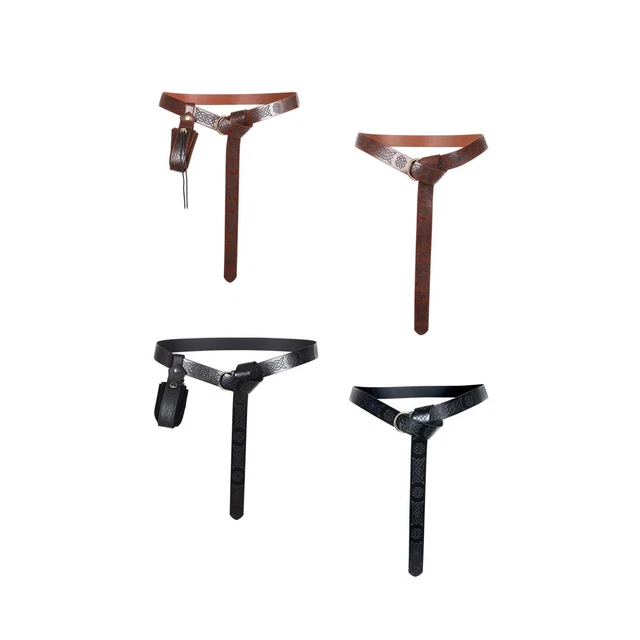 Ceinture de chevalier médiéval en cuir PU pour hommes, ceinture de soldat