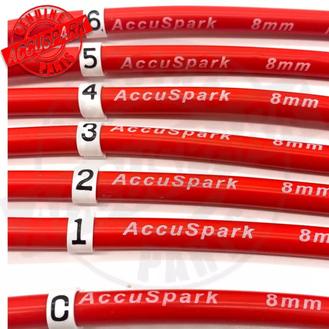 AccuSpark HT Lead Cable Number Set 1 - 6 Including Coil marker  7 & 8 mm