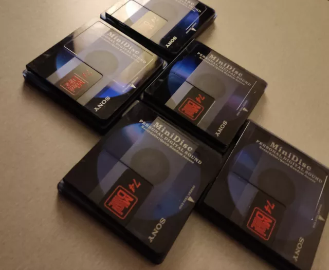 Sony Minidisc MDW74 - Personal Digital Sound - Dark Blue Blank Clean Minidisk