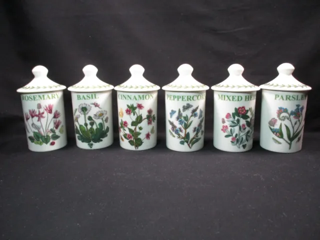 Portmeirion Botanic Garden Spice Jar Set - With Box