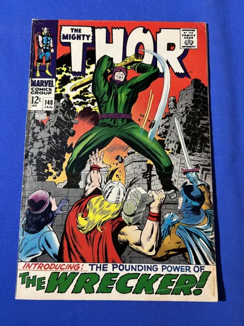 The Mighty THOR # 148  (1968)   MID GRADE  THE ORIGIN OF BLACKBOLT - THE WRECKER