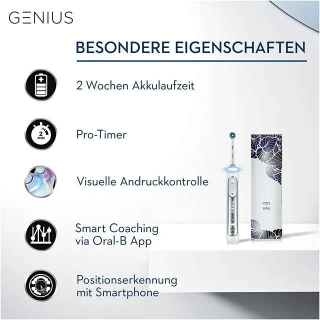 Oral-B Genius 8500 Elektrische Zahnbürste 5 Putzmodi Bluetooth App Reiseetui OVP