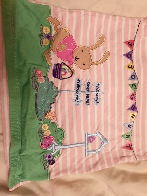 Maglietta Jojo Maman Bebe applique età 4-5 coniglietto coniglio easter egg caccia in perfette condizioni 2