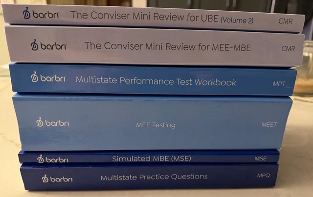 BARBRI JULY 2023, February 2024 MBE, MEE, UBE Bar Prep Books $435.00 - PicClick