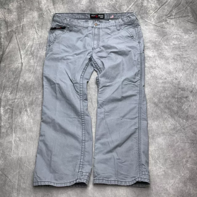 Ariat Pants Mens 40/30 Light Gray Flame Resistant Low Rise Boot Westex M4