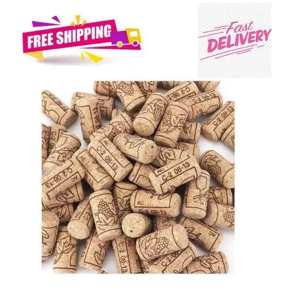 Tebery #8 Natural Wine Corks Premium Straight Cork Stopper 7/8" x 1 3/4",