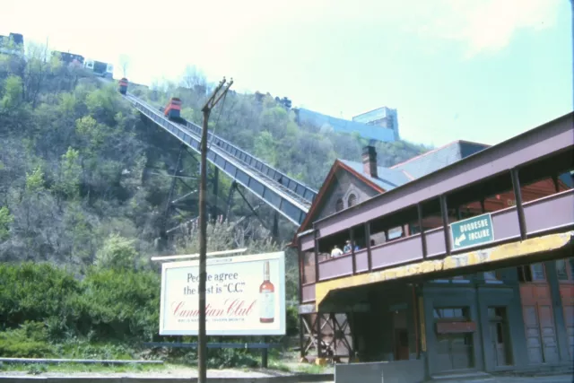 Original Railroad Slide 1974 Duquesne Incline Terminal  Pittsburgh PA