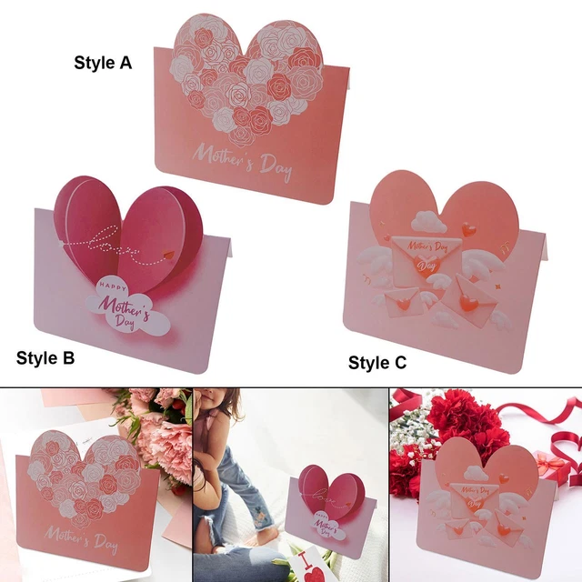 Carte De Vœux En Bois Pour La Fête Des Mères De La Part De Sa Fille/fils, Carte De Vœux D'anniversaire Pour La Fête Des Mères