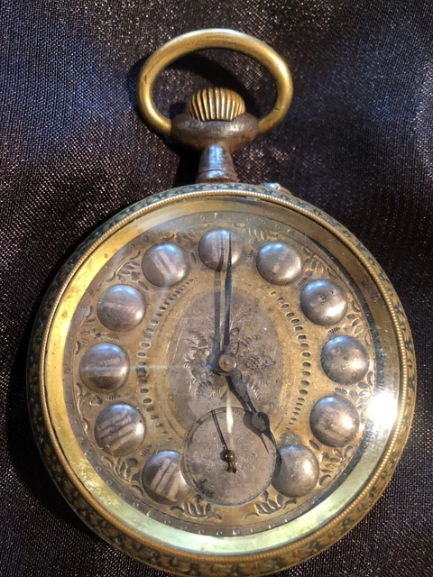 Montre Gousset Régulateur Vintage - 15 Rubis, Double Plateau, Acier Bruni - Pour Pièces Ou Restauration