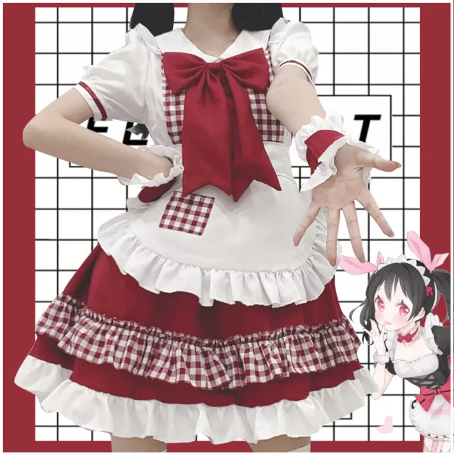 Japanese women cute dress maid cos uniform sexy lolita Costume Outfit Clubwear c