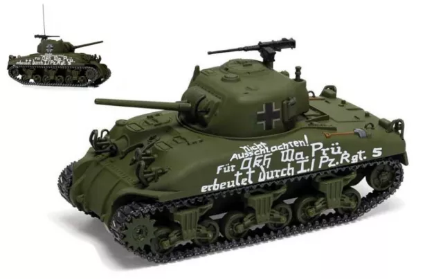 Miniature Tank Armato Corgi M4A1 Sherman Beutepanzer Trophy Réservoir Modélisme
