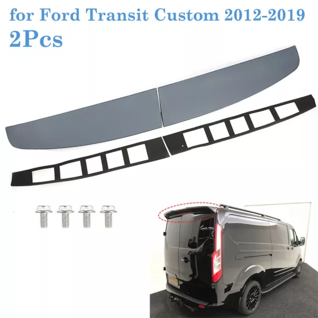 For Ford Transit Custom Rear Roof Spoiler Twin Barn Door Deep Impact 12-19 Grey