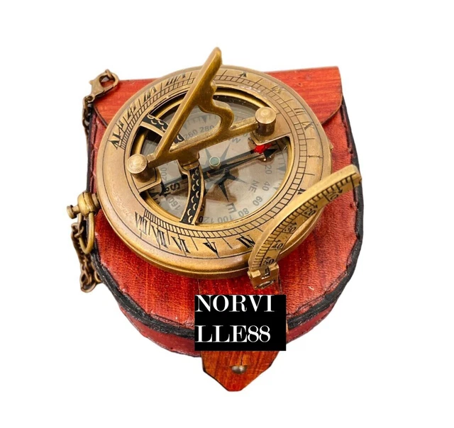ANCIENNE BOUSSOLE DE poche vintage en laiton boussole nautique en