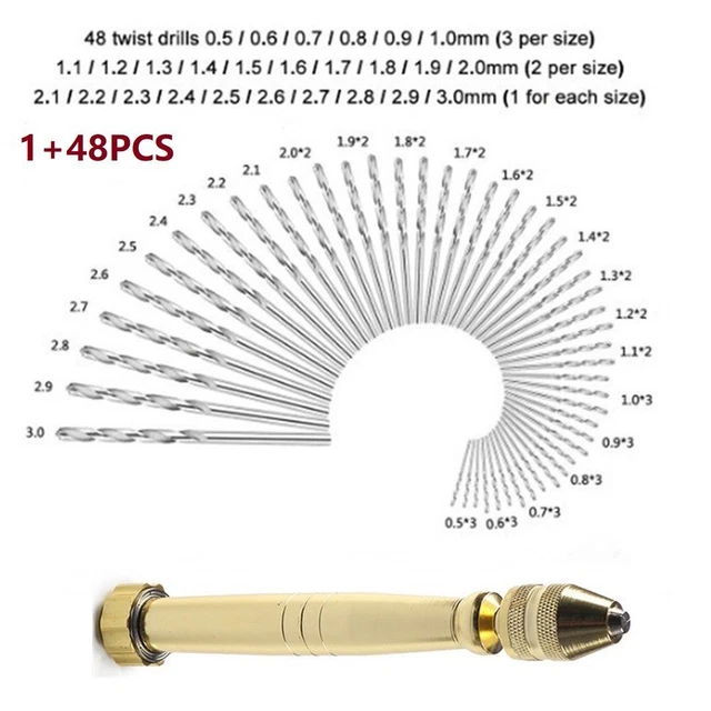 Perceuse Aluminium Drehwerkzeuge Or HSS Vrille à Main Mikro-Handspiralbohrer