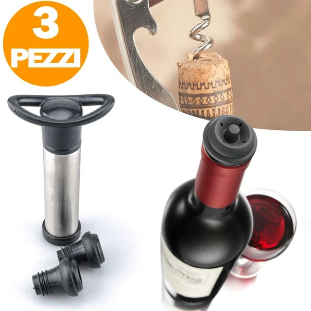 Pompa Salva Vino Con 2 Tappi Salva Freschezza Salva Bottiglia Vuoto Sottovuoto