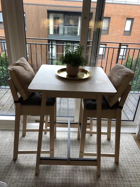IKEA NORRAKER HIGH Bar Table And Chairs PicClick UK