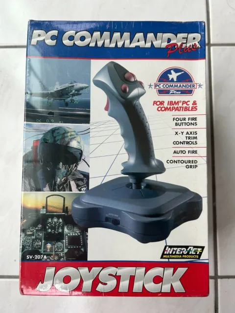 Vintage PC Commander Plus Flight Simulator Video Game Joystick InterAct  Untested