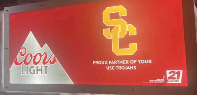 Coors Light CA  USC Trojans  LED Illuminated Sign 47x23