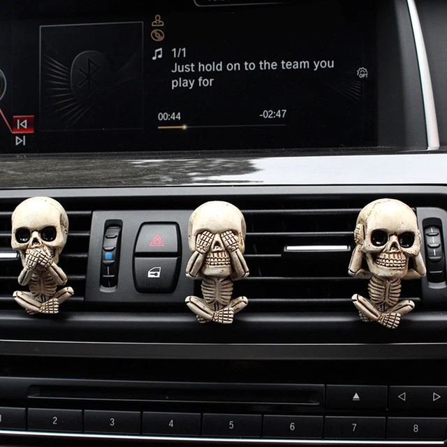 3 PCS Car Air Freshener Clip Ghost Skull Styling Air Perfume Clip Air Vent②