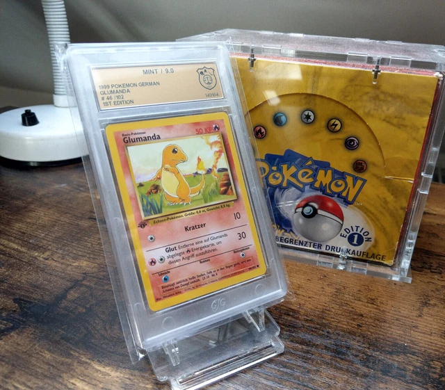 Pokemon 1. Edition Base Set Glumanda GSG 9 Charmander PSA 10 BGS