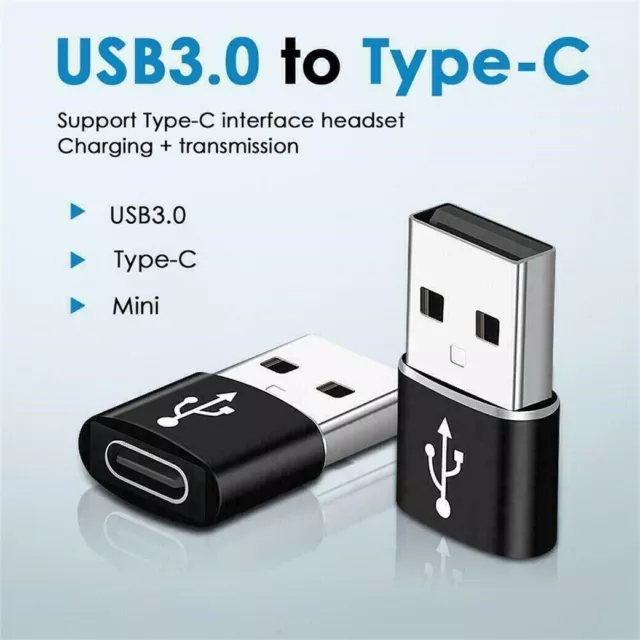 USB 3.1 Type C Female to USB A Male Adapter Converter Charger Connector Plug