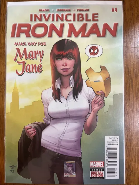 INVINCIBLE IRON MAN #4 • 1st app MAX LEVY MARY JANE • DAVID MARQUEZ • COVER A