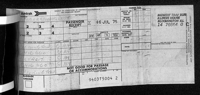 Train Receipt Example AMTRAK &AMERICA'S FIRST Nationwide Rail..