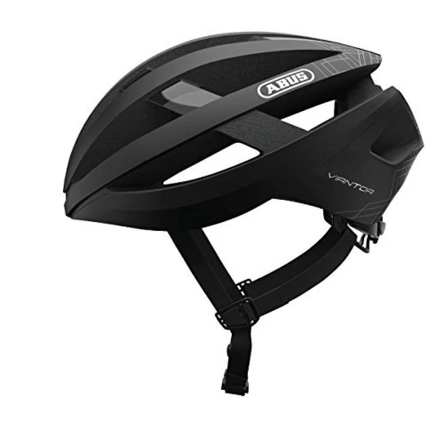 (TG. M) Abus viantor Casco da Bicicletta, Unisex, 78153-7, Nero, M - NUOVO