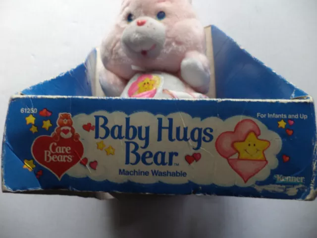 Vintage 80s Care Bears Baby Hugs Bear Plush By Kenner New In Box