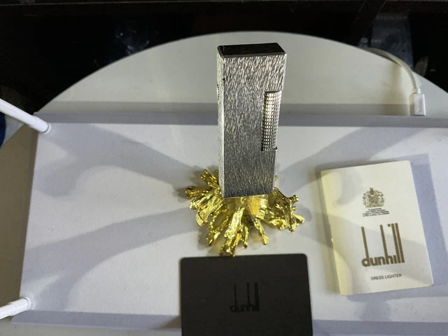 Briquet Dunhill Vintage - Motif fluide argenté