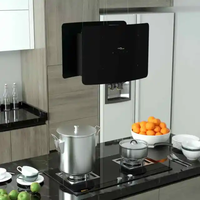 Vidaxl Cappa da Cucina ad Isola Sospesa LCD Sensore in Vetro Temperato