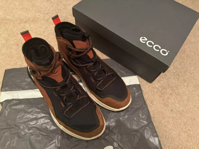Men’s ECCO ULT-TRN Mid Rise Waterproof Leather Walking Hiking Boots Shoe UK 11