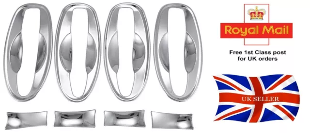 New Chrome Door Handle Bowl Cover Trim Set For Nissan X-Trail T32 2014 to 2020