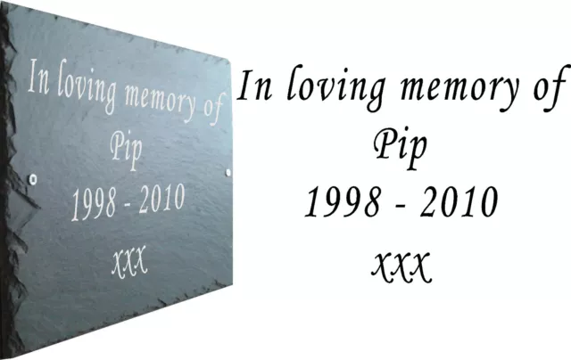 Plaque commémorative en ardoise - personnalisée pour votre bien-aimé - marqueur de tombe 3
