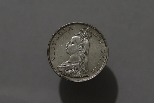 🧭 🇬🇧 Uk Gb Double Florin 1887 Scarce High Grade Victoria B54 #661