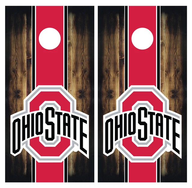 Ohio State Buckeyes Cornhole Board Wraps Skins Vinyl Laminated HIGH QUALITY!